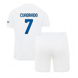 Inter Milan Juan Cuadrado #7 Dětské Venkovní dres komplet 2023-24 Krátký Rukáv (+ trenýrky)